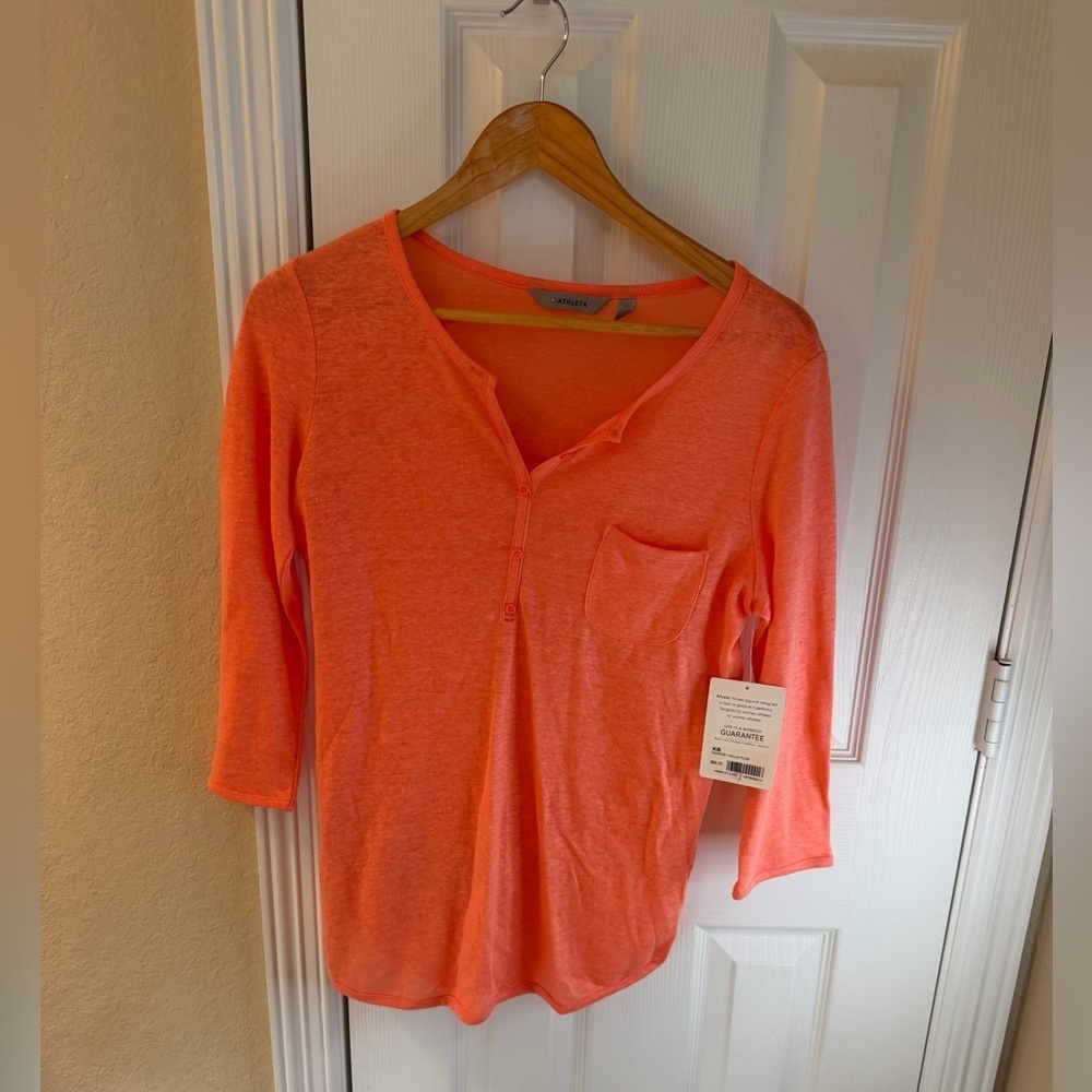 Athleta Coral Long Sleeve Tee